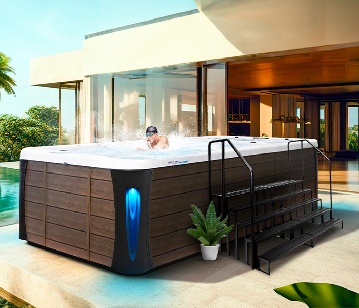 Calspas hot tub being used in a family setting - Cleveland